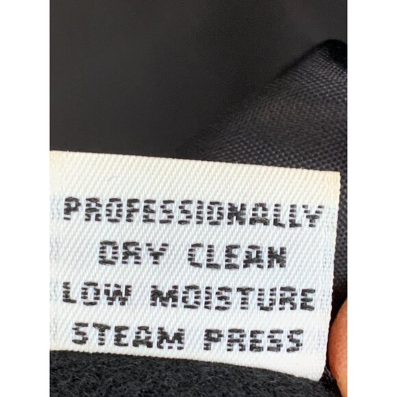 Michelle Francois Black Wool Long Trench Coat Size Large - Picture 12 of 15